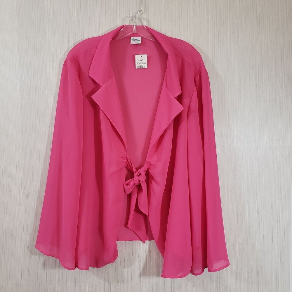 Vintage NWT Giorgio Fiorlini semi sheer tie front coverup‎